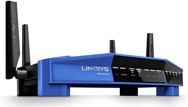 Linksys WRT3200ACM: Router Wi-Fi Gigabit Dual-Band AC3200, Señal Inalámbrica Tri-Stream con Beamforming, Puertos Ethernet, MU-MIMO (Negro, Azul)