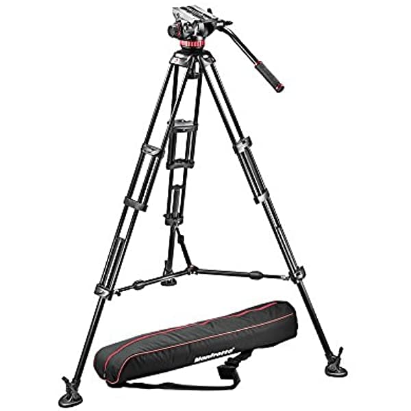 Manfrotto Sistema De Video Profesional Con Patas De Aluminio Y Sistema De Apertura De Las Mismas MVH502A | 546BK-1