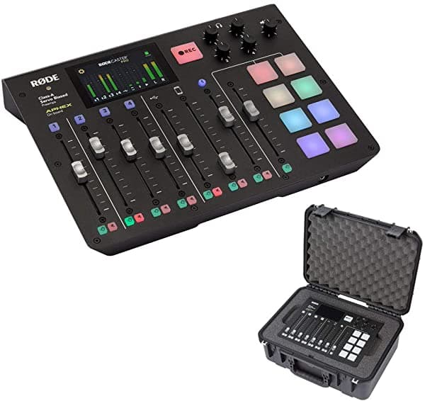 Rode Rodecaster Pro Estudio De Producción Integrado De Podcast Con Skb Iseries Rodecaster Pro Podcast Mixer Case Bundle