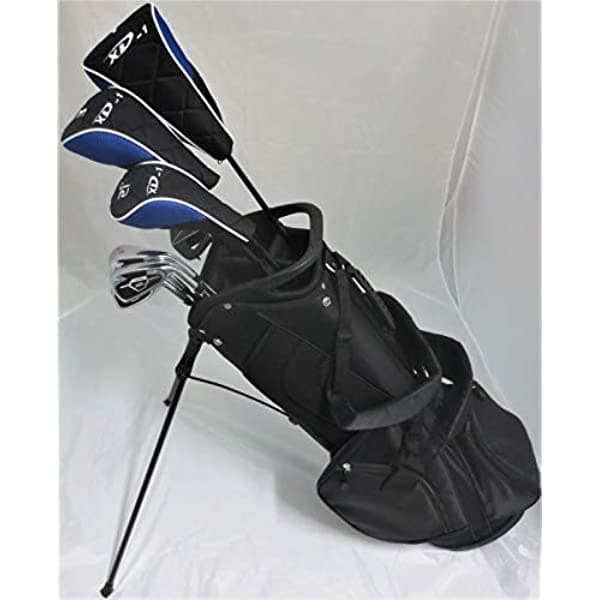 Mens Extreme Power Golf Set Completo para Diestros - Palos Driver, Madera, Híbrido, Hierros, Putter, Bolsa, Flex Regular