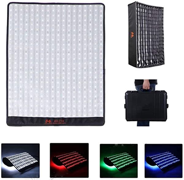 Falcon Eyes Rx-718 Rgb Led Panle Roll-Flex Video Light100W 2700-9999K Adjustable Film LightSpecial-Effects Con Softbox