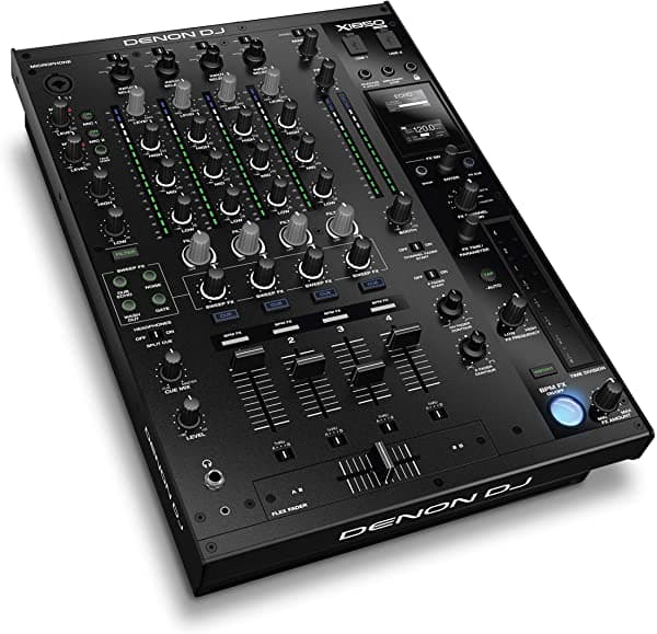 Denon DJ X1850 PRIME - Mixer Digital Profesional 4 Canales Con USB y Entradas Phono/Line Conmutables Más DJ FX Integrados
