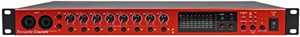8 Canales De Pre Ampliación De Micrófono Focusrite Scarlett Con Compresión Analógica 8 Entradas / 8 Salidas AMS-CLARETT-OCTOPRE