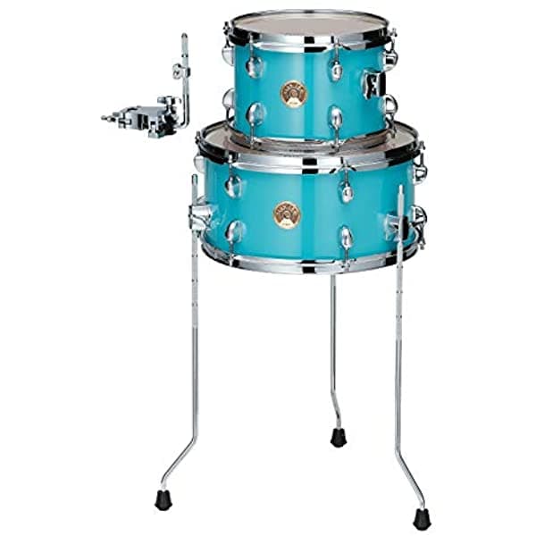 TAMA Club-Jam Mini - Kit de Ampliación con Tom de 10" x 7", Tom de Piso de 14" x 7" y Soporte para Tom - Azul Aqua (LJKT10F14-AQB)
