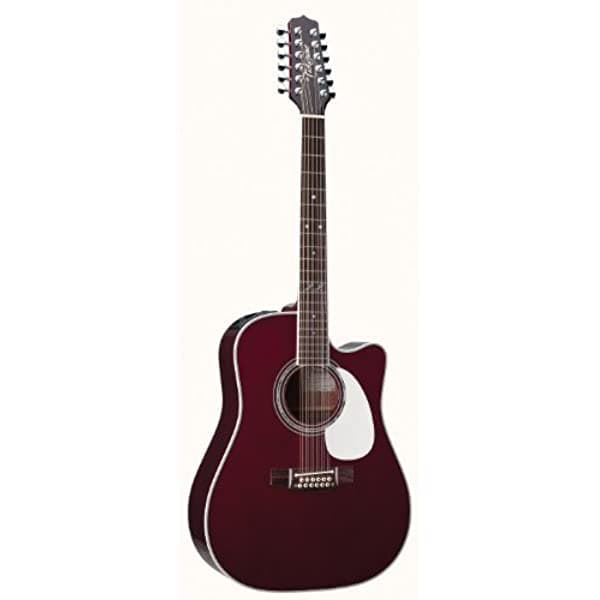 Takamine Pro Series JJ325SRC-12 John Jorgenson 12 cuerdas Dreadnought guitarra electroacústica Gloss Red estuche