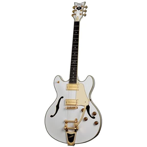 Schecter Robin Zander Corsair 6-Cuerdas Semi Hollow-Body Guitarra Eléctrica White 2242