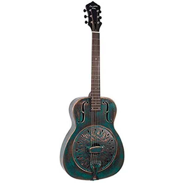 Recording King Guitarra Resonadora de 6 Cuerdas para Diestros Verde Vintage Desgastado (RM-997-VG)