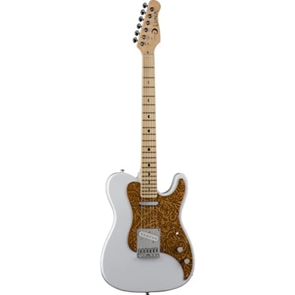 Luna Serie Henna Paisley Tle Guitarra Eléctrica White HEN TLE WHT