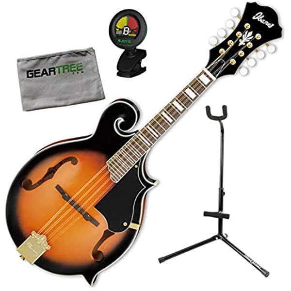 Ibanez M522Sbs - Mandolina Acústica (Estilo F Incluye Afinador Soporte Y Gamuza) Color Marrón