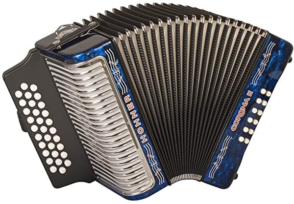 Hohner Corona Ii G C F Acordeón Diatónico Azul Osck 3500GBL