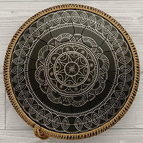 Guda Drum Freezbee Brown Rope Decoration con Mallets Gratis y Funda de Viaje. El Mejor Tambor de Lengüetas (Tongue Drum)