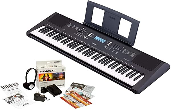 Yamaha Psrew310 76 Key Portable Teclado Bundle Fuente Foot Switch Stereo Auriculares Y 2 Años Extendido