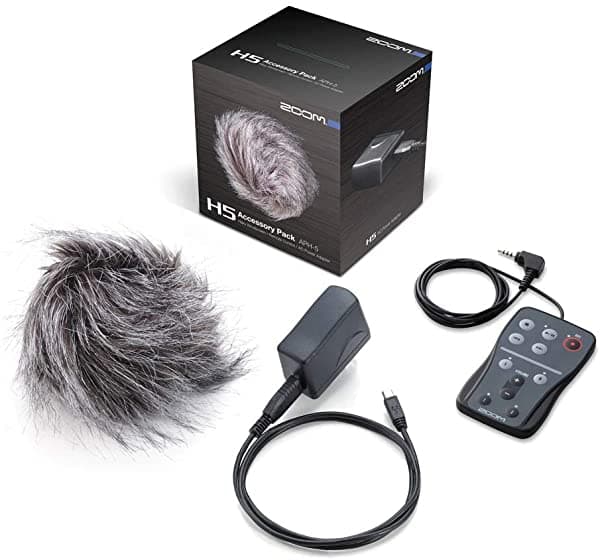 Zoom H5 Handy Portátil Grabador Y Accesorios Aph5 Kit Windscreen Remote Power Cable Bundle H5-COMBO-AMZ-4