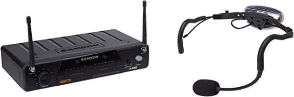 Samson Airline 77 Sistema Inalámbrico UHF de Diversidad Verdadera con Micrófono de Fitness (Canal K2), (SW7AVSCE-K2)