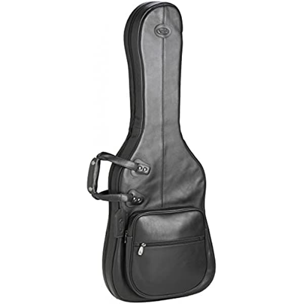 Reunion Blues Solid Body Guitarra Eléctrica Funda Gusset Cuero Negro 206-15-29