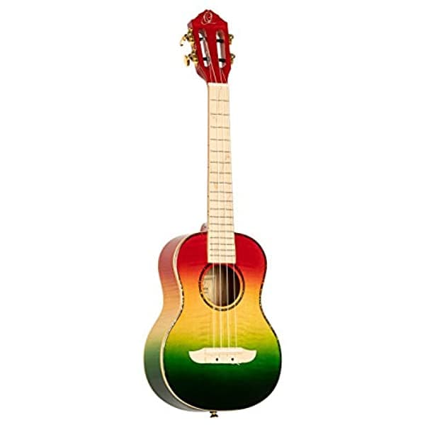ORTEGA Ukulele Serie PRISM con Tapa de Arce Flameado, Tamaño Tenor RUPR-TRI (Incluye Funda)