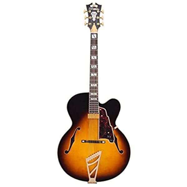 D'Angelico Excel EXL-1 Guitarra Eléctrica Hollow-Body con Estuche - Vintage Sunburst DAEEXL1VSBGTE