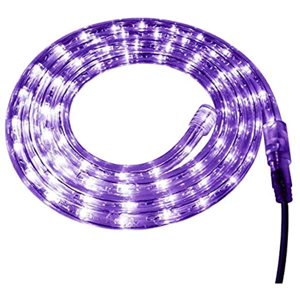Brilliant Brand Lighting Purple LED Rope Light - Luz de Cuerda LED Morada de 120 Voltios - Corte Personalizado - 123 Pies
