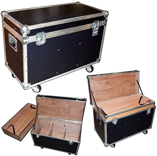 Inc. | Roadie Products Bully Supply ATA Trunk 31 Pulgadas - Estuche para Maletero con Ruedas - Bandeja Superior - 2 Divisores - Ligero de 1/4 de Pulgada de Grosor - Color Negro