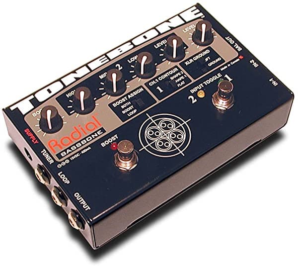 Radial Tonebone Bajobone Bajo Preamp 2 Canal Incorporado En Caja Directa Xlr Salida Potente Eq R8007070