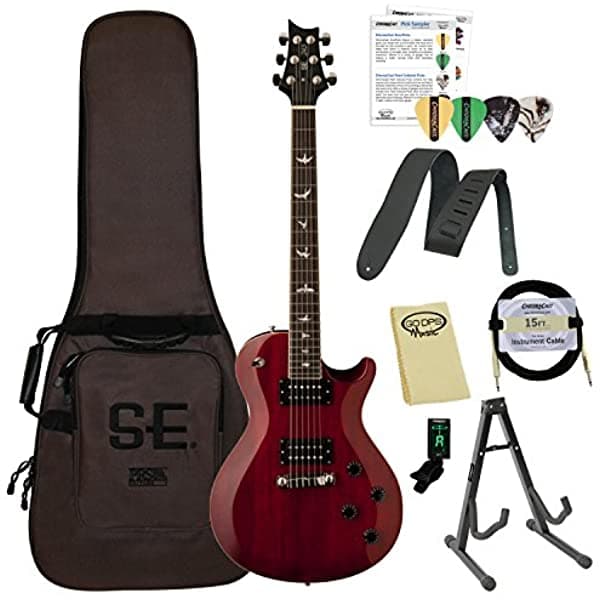 Prs Se Custom 24 Zurdoed Guitarra Eléctrica Chromacast Case Dura Correa Afinador Cuerdas Picks & Cable Trampas Green 245STVC-Kit01