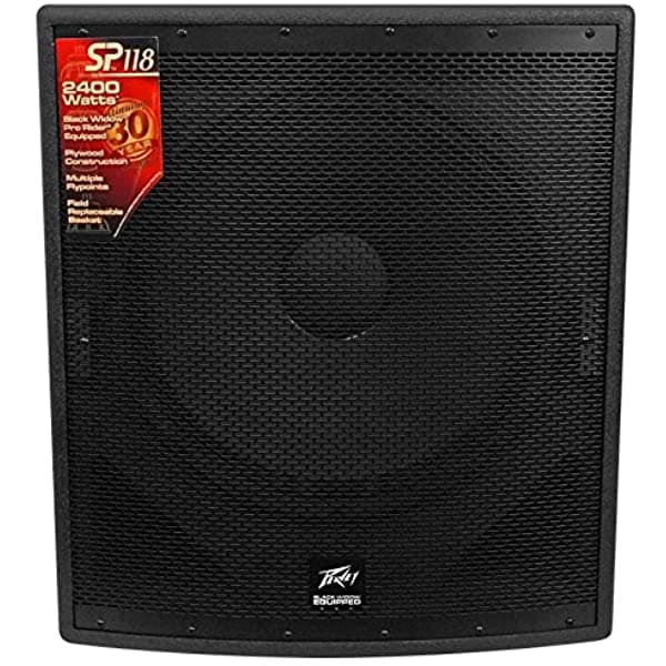 Peavey Sp 118 18 2400 Watt Pasivo Vieta Negra Flyable Subwoofer Sub Sp118