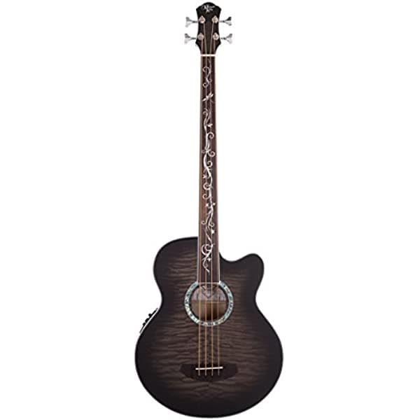 Michael Kelly Mkdf4Flskb 4 Fretless Bajo Libélulas Smokeburst