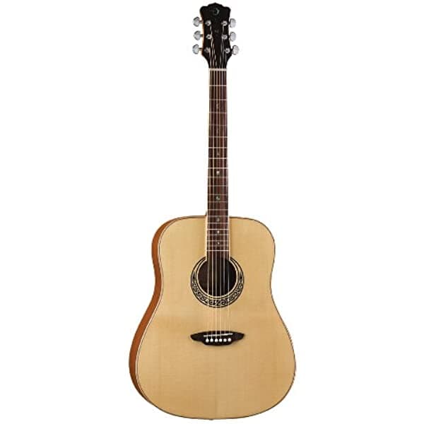 Luna Muse Series Satin Dreadnought Guitarra Acústica Natural MUS DN M SATIN