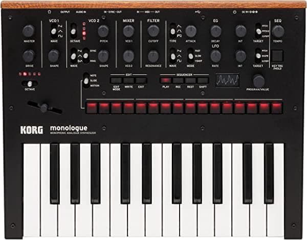Korg Monólogo De 25 Teclas Monofónica Analogo Sintetizador Black 10786864