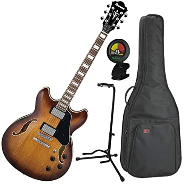 Ibanez Artcore As73 Hollow Guitarra Tobacco Brown Fondo Stand Y Afinador AS73TBC BUNDLE