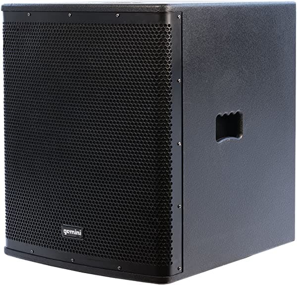 Gemini Sound Zrx-S18P 18" Pulgadas Woofer Profesional Dj Pa Systems Active Potenciados Subwoofers Con 1600W Vatios Clase D Potencia Digital Bobina De Voz De 3" Línea/Enlace En Conectores Xlr