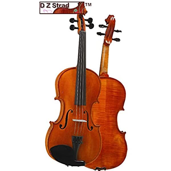 D Z Strad Modelo 220 Violín con cuerdas Dominant, arco, estuche, resina y soporte para hombro - Tono Abierto y Claro (Tamaño 1/8)