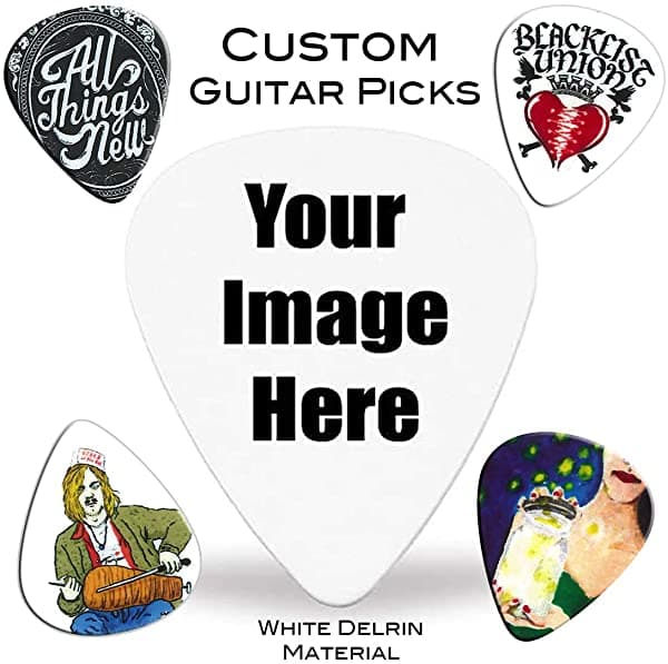 Clayton Custom 1000 Púas De Guitarra Personalizadas Delrin Blanco De Primera Calidad Púas De Guitarra Personalizadas A Todo Color Con Tu Foto O Diseño. Material Duradero Con Impresión Detallada. Gran Regalo Para Cualquier Músico. WHITEDEL-P