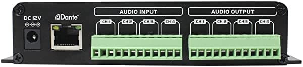 Ben & Fellows Profesional 4 En 4 Out Dante Audio Dante Transmisor Converter Que Admite 12Vdc O Poe Fuente Pa Sistema Dirección Pública 12Vdc