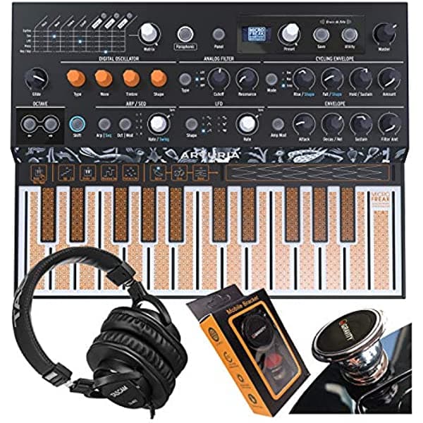 Arturia Microfreak Hybrid Sintetizador De 25 Key Hardware Parafónico De Hardware Para Parafónico Synth Poly-Aftertouch Plano Teclado Wavetable Gravity Teleportero Y Paquete Auricular