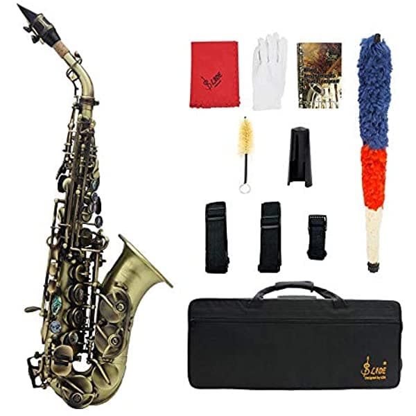 Muslady Saxofón Bb Sax Vintage Style Carry Cape De Limpieza Cepillo Sax Bouca Pincel