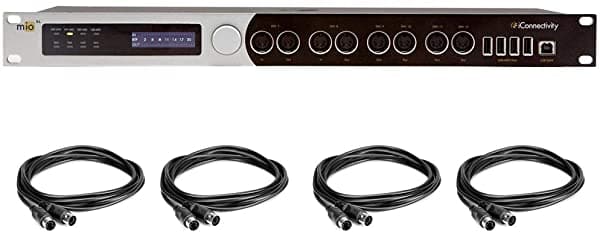 Iconnectivity Mioxl Interfaz Midi Con 4 Cables Midi Macho A Macho De 10 Pies