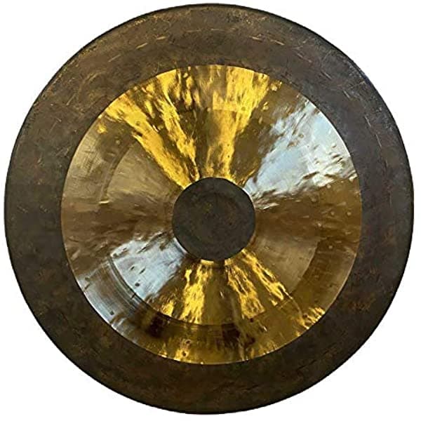 The Gong Shop Chau Gong De 24 Pulgadas - Incluye Mazo De Gong Y Cuerda Colgante/Auténtico Chau Gong Chino Lavado Brillante Tono Enfocado Seleccionado A Mano Para La Calidad Ideal Para Sanación De Sonido Hogar U Oficina