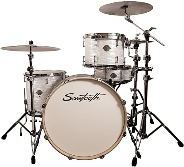 Sawtooth Command Series Pack de 4 Piezas Shell con Bombo de 24", Blanco Perla (ST-COM-4PC-24-WO)