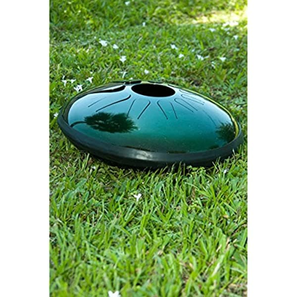 Idiopan Dominus de 14 Pulgadas Tambor de Lengüetas (Tongue Drum) de Acero Verde DPD14-CGA-1S