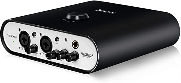 Icon Pro Audio Duo 44 Live Capacidades De Transmisión Móvil De Audio Usb Placa 2 Preamplificadores De Micrófonos