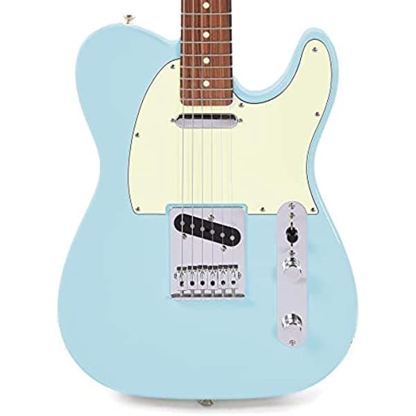 Fender Player Telecaster Pf Daphne Blue Con 3 Capas De Protección De Menta (Exclusivo Cme)