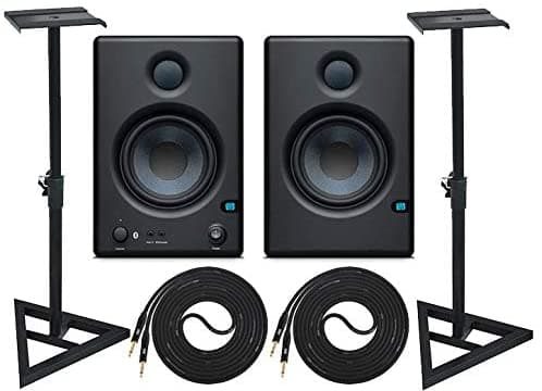 PreSonus Eris 4.5 BT Par de monitores de estudio Bluetooth + cable de instrumento TRS-TRS 1/4" + Ultimate Support