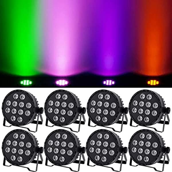 Tengchang 8Pcs 120W Rgbwa Uv 6In1 Etapa Led Iluminación Efectos Dmx512 Storbe Disco Dj Lamp