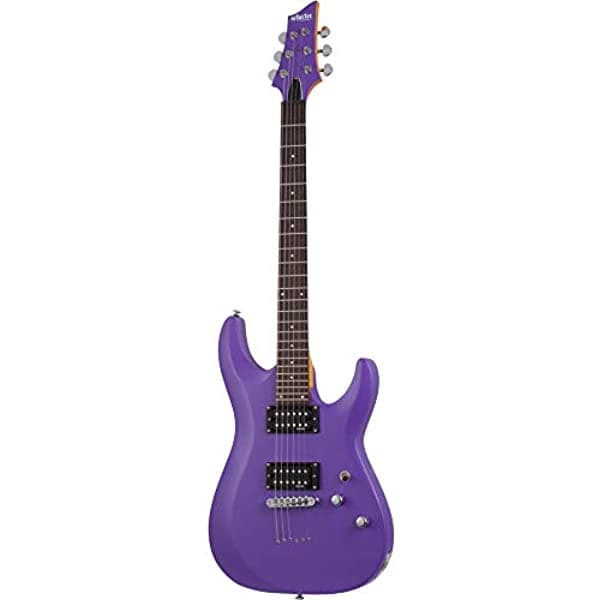 Schecter C-6 Deluxe Guitarra eléctrica de cuerpo sólido, diapasón de rosewood, Satin Purple