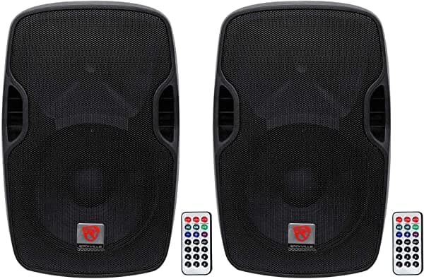 2 Rockville Bpa12 12 Potenios Profesionales De 600 Vatios Dj Pa Parlantes W Bluetooth (2) BPA12
