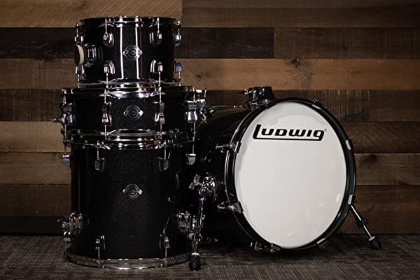 Ludwig Breakbeats by Questlove Shell Pack de 4 Piezas con Redoblante - Black Gold Sparkle LC179XX016