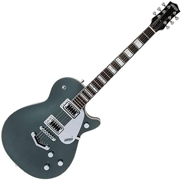 Gretsch G5220 Electromatic Jet Bt Jade Gris Metálico Con V-Stoptail Y Negro Top Broad'Tron Pickups 2517110519