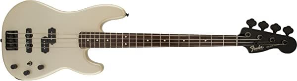 Fender Duff McKagan Precision Bass, Diapasón de Palisandro - Blanco Perla