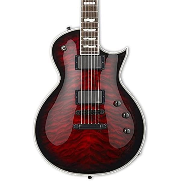 Esp E-Ii Eclipse Guitarra Eléctrica Negra Cherry Sunburst Con Funda EIIECQMSTBCSB